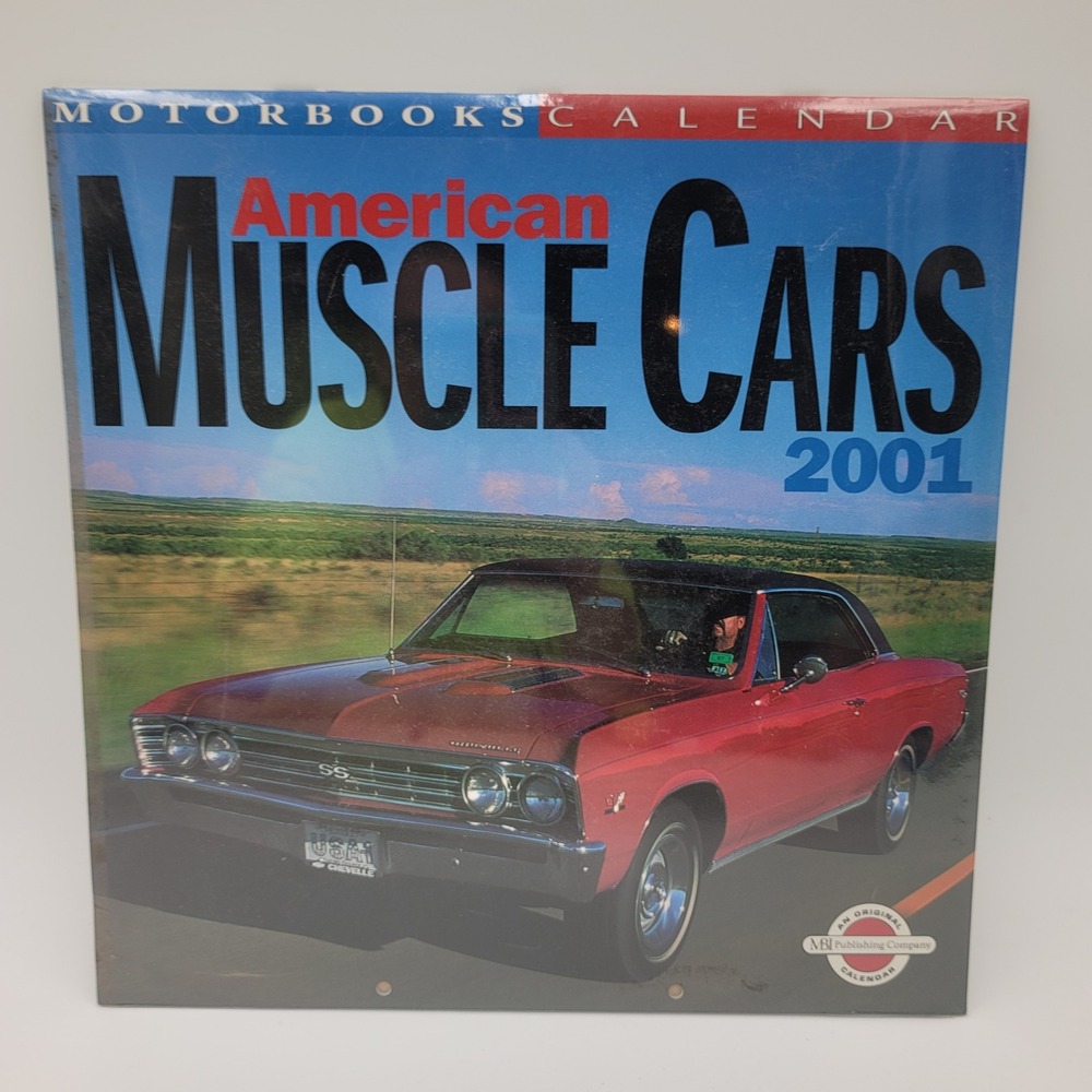 Motorbooks American Muscle Cars 2001 Wall Calendar Sealed MBI Publishing